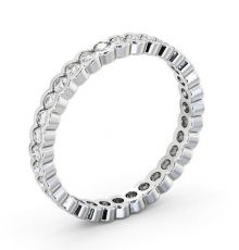 Emery Full Eternity Round Diamond Open Bezel Setting Ring