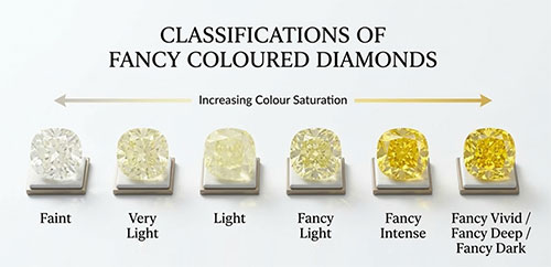 Classification of Fancy Coloured Diamonds