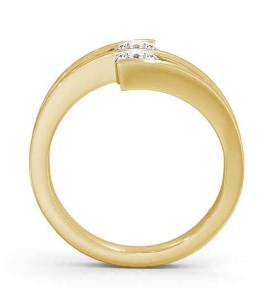 Two Stone Round Diamond Ring 9K Yellow Gold AD1_YG_THUMB1 