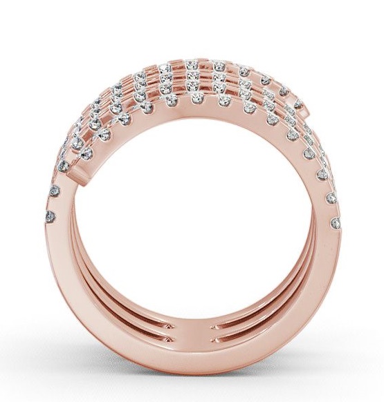 Spiral Round Diamond 0.95ct Cocktail Ring 9K Rose Gold AD2_RG_THUMB1 