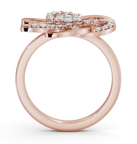 Floral Round Diamond 0.42ct Cocktail Ring 18K Rose Gold AD3_RG_THUMB1 