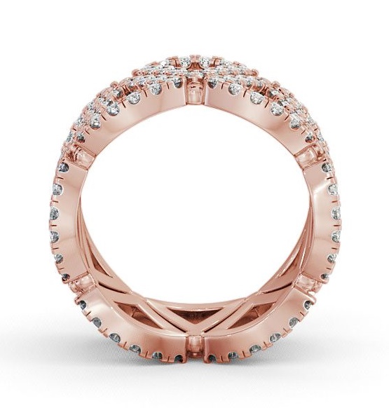 Cluster Diamond 0.95ct Cocktail Ring 18K Rose Gold AD4_RG_THUMB1 
