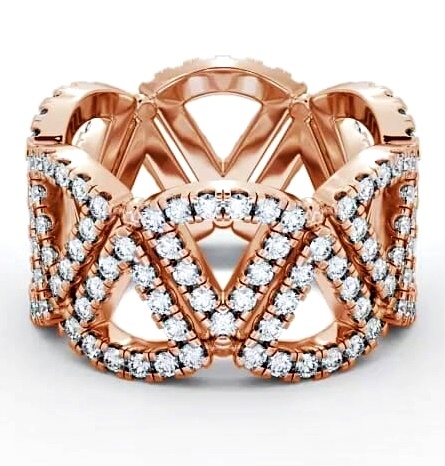 Cluster Diamond 0.95ct Cocktail Ring 18K Rose Gold AD4_RG_THUMB1