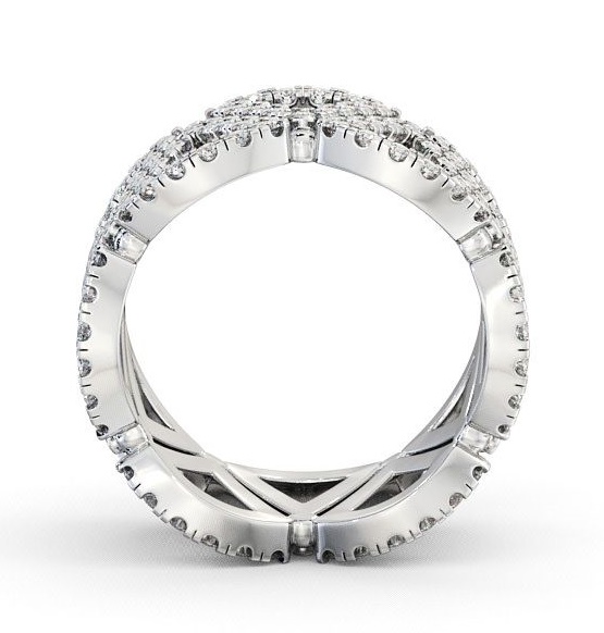 Cluster Diamond 0.95ct Cocktail Ring Platinum AD4_WG_THUMB1 