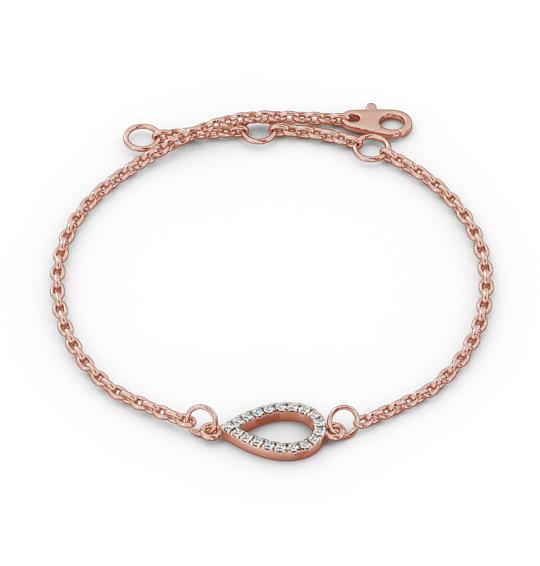 Pear Design Delicate Diamond Bracelet 9K Rose Gold BRC10_RG_THUMB1