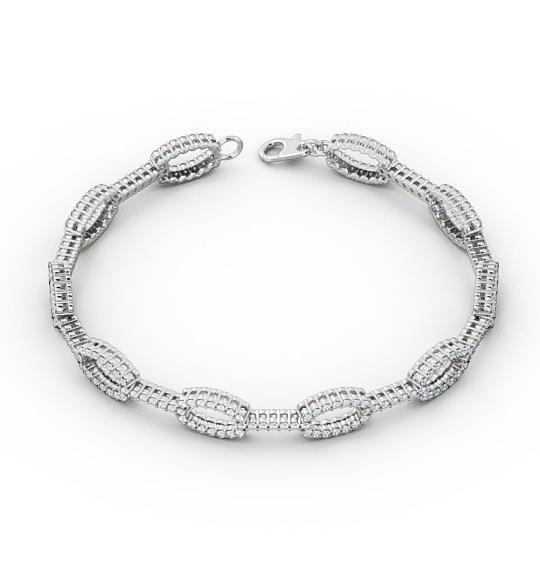 Designer Round Diamond Glamorous Bracelet 9K White Gold BRC12_WG_THUMB2 