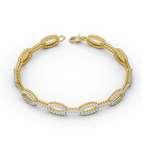 Designer Round Diamond Glamorous Bracelet 9K Yellow Gold BRC12_YG_THUMB2 