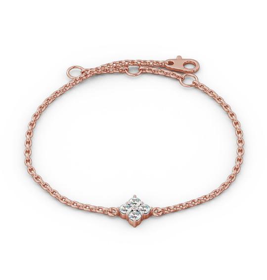 Cluster Style Delicate Diamond Bracelet 18K Rose Gold BRC14_RG_THUMB1