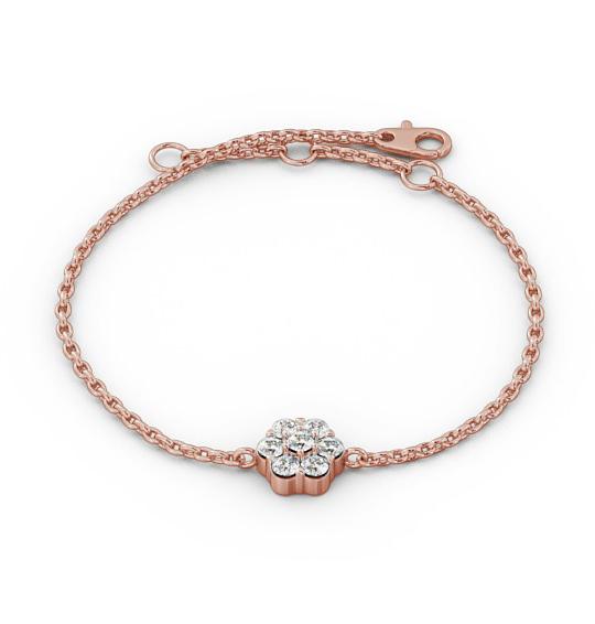 Cluster Style Delicate Diamond Bracelet 18K Rose Gold BRC15_RG_THUMB1