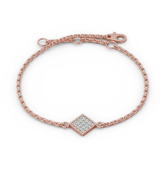 Cluster Style Delicate Diamond Bracelet 18K Rose Gold BRC16_RG_THUMB1