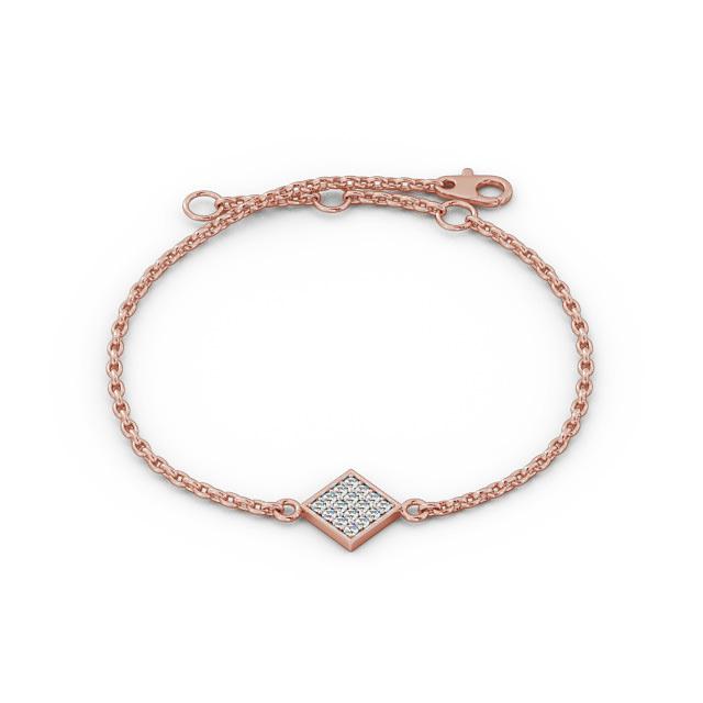 Cluster Style Delicate Diamond Bracelet 9K Rose Gold - Arleth BRC16_RG_UP