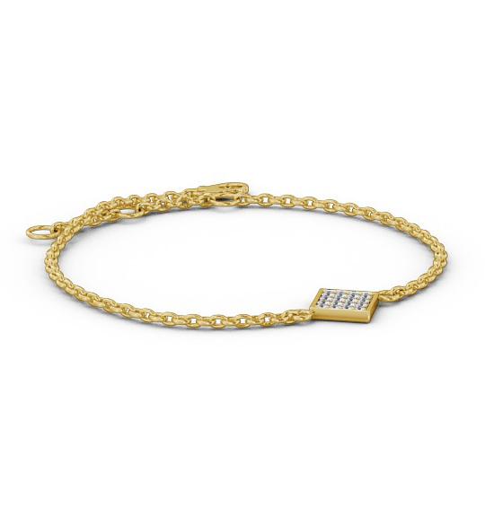 Cluster Style Delicate Diamond Bracelet 9K Yellow Gold BRC16_YG_THUMB1 