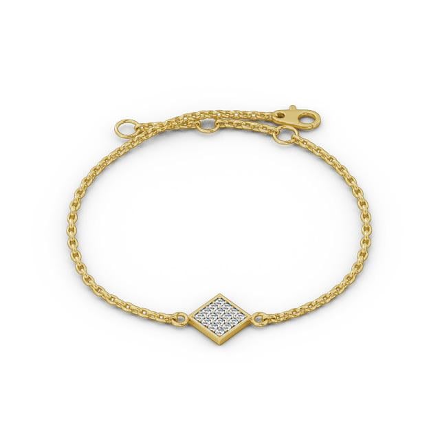 Cluster Style Delicate Diamond Bracelet 18K Yellow Gold - Arleth BRC16_YG_UP