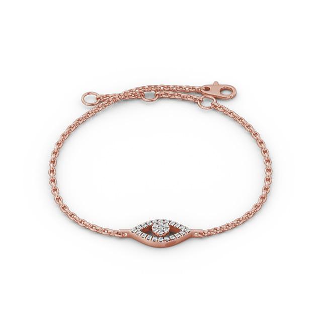 Eye Deisgn Delicate Diamond Bracelet 9K Rose Gold - Olga BRC18_RG_UP