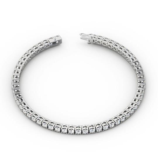 Tennis Bracelet Round Diamond Four Claw 18K White Gold BRC1_WG_THUMB1