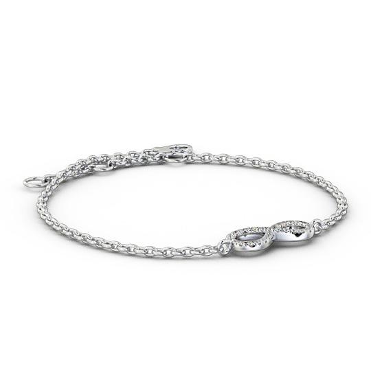infinity Design Delicate Diamond Bracelet 18K White Gold BRC7_WG_THUMB1 
