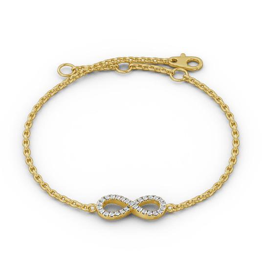 infinity Design Delicate Diamond Bracelet 18K Yellow Gold BRC7_YG_THUMB2 