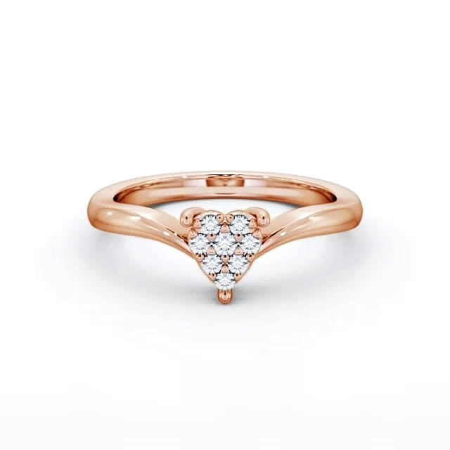 Cluster Diamond Ring 18K Rose Gold - Soren CL10_RG_HAND