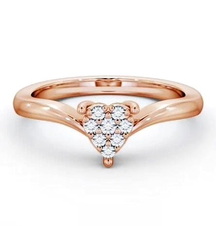 Cluster Diamond Heart Design Ring 18K Rose Gold CL10_RG_THUMB1