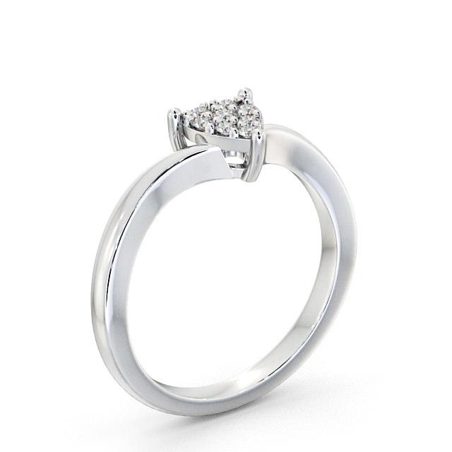 Cluster Diamond Ring Platinum - Soren CL10_WG_HAND