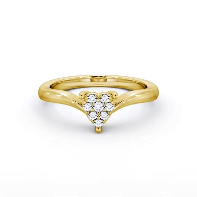 Cluster Diamond Ring 9K Yellow Gold - Soren CL10_YG_HAND