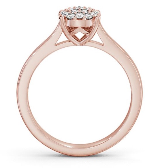 Cluster Diamond Illusion Design Ring 18K Rose Gold CL11_RG_THUMB1