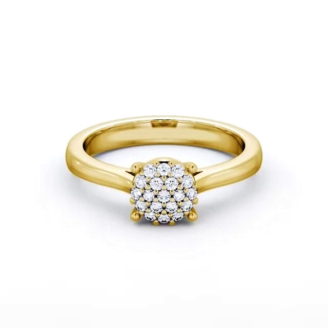 Cluster Diamond Ring 18K Yellow Gold - Marcela CL11_YG_HAND