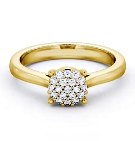 Cluster Diamond Illusion Design Ring 9K Yellow Gold CL11_YG_THUMB1
