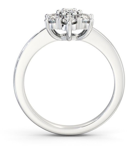 Cluster Diamond Traditional Style Ring 18K White Gold CL13_WG_THUMB1 