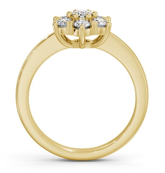 Cluster Diamond Traditional Style Ring 9K Yellow Gold CL13_YG_THUMB1