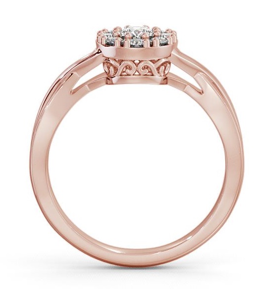 Cluster Diamond Halo Style Ring 9K Rose Gold CL14_RG_THUMB1