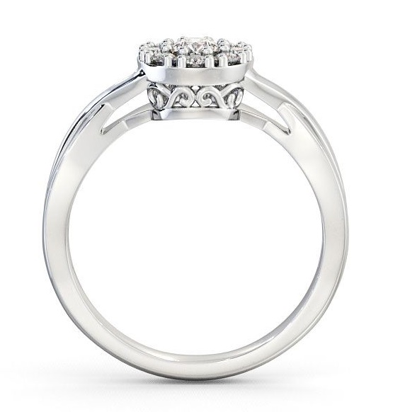 Cluster Diamond Halo Style Ring 18K White Gold CL14_WG_THUMB1