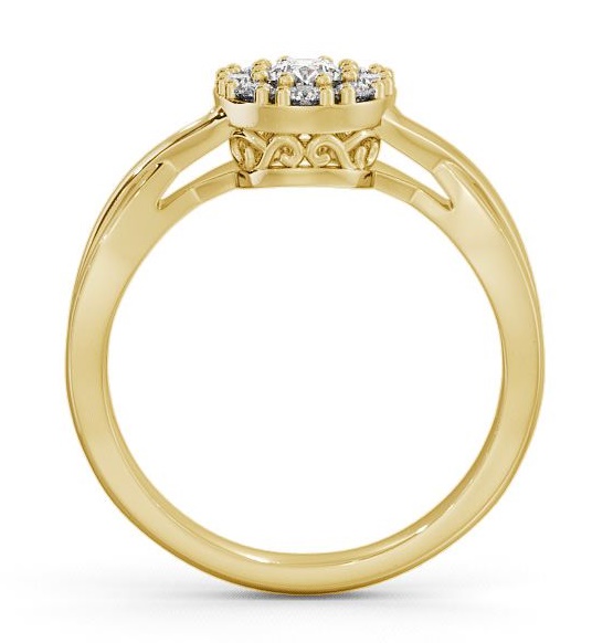 Cluster Diamond Halo Style Ring 18K Yellow Gold CL14_YG_THUMB1