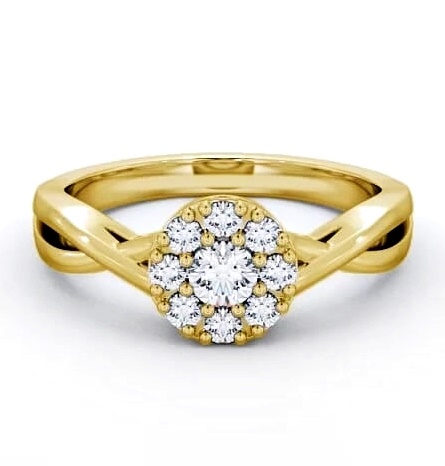 Cluster Diamond Halo Style Ring 9K Yellow Gold CL14_YG_THUMB2 