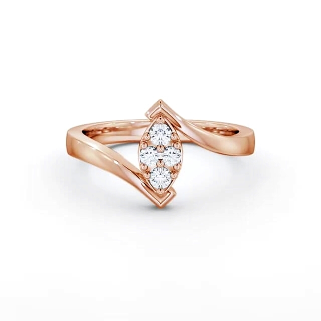 Cluster Diamond Ring 18K Rose Gold - Zuriel CL15_RG_HAND