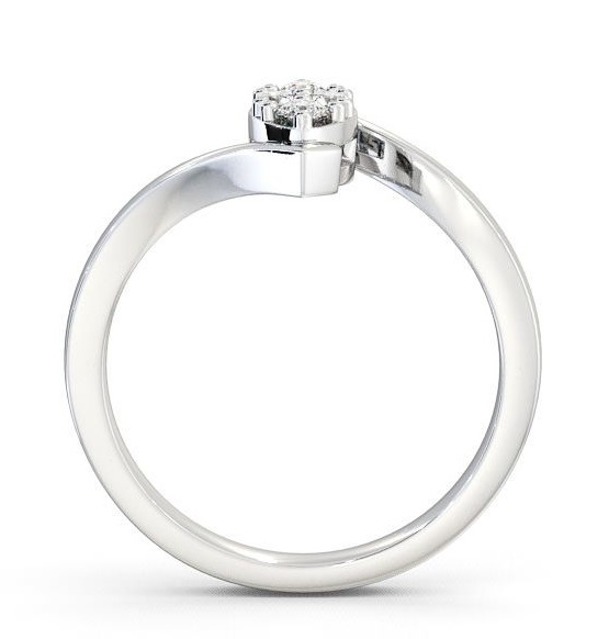 Cluster Diamond Marquise Design Ring 18K White Gold CL15_WG_THUMB1 
