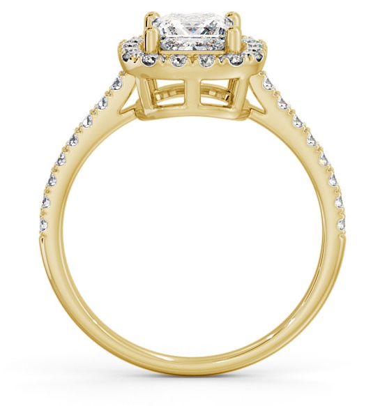 Halo Princess Diamond Dainty Engagement Ring 18K Yellow Gold CL16_YG_THUMB1 