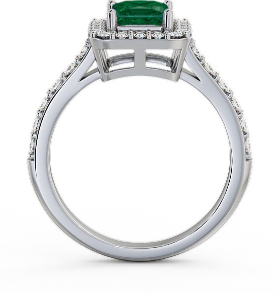 Halo Emerald and Diamond 1.02ct Ring 18K White Gold CL16GEM_WG_EM_THUMB1 