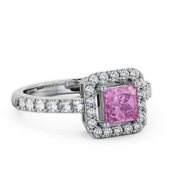 Halo Pink Sapphire and Diamond 1.17ct Ring 18K White Gold CL16GEM_WG_PS_THUMB1