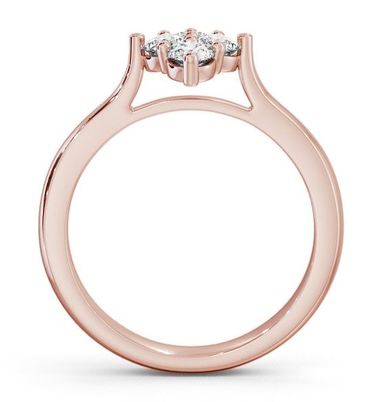 Cluster Round Diamond Marquise Design Ring 9K Rose Gold CL17_RG_THUMB1