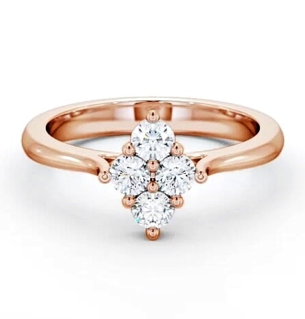 Cluster Round Diamond Marquise Design Ring 18K Rose Gold CL17_RG_THUMB1