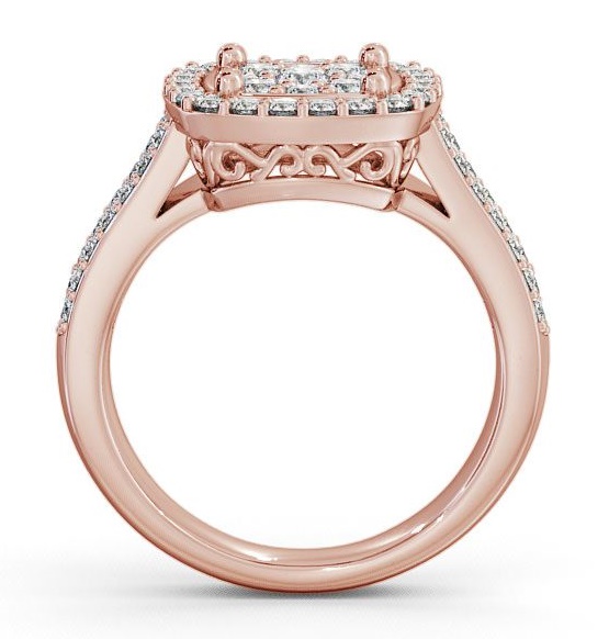 Cluster Diamond 0.75ct Glamorous Design Ring 18K Rose Gold CL18_RG_THUMB1
