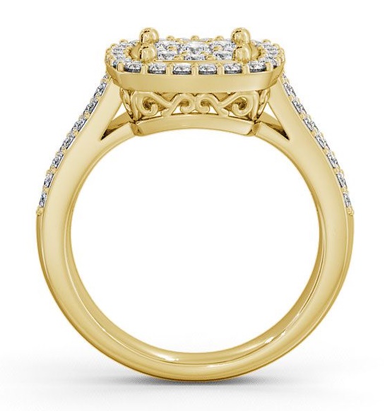 Cluster Diamond 0.75ct Glamorous Design Ring 9K Yellow Gold CL18_YG_THUMB1