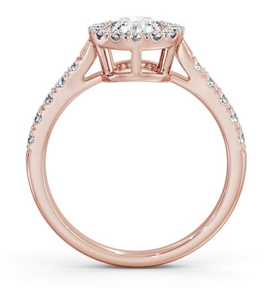 Cluster Diamond Halo Style Ring 18K Rose Gold CL19_RG_THUMB1