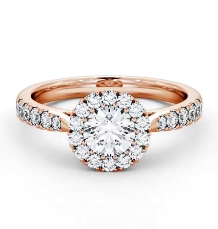 Cluster Diamond Halo Style Ring 18K Rose Gold CL19_RG_THUMB1