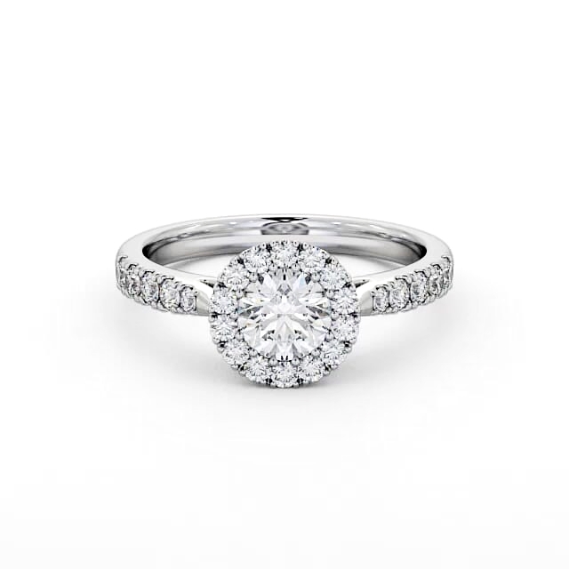Cluster Diamond Ring Platinum - Tenley CL19_WG_HAND
