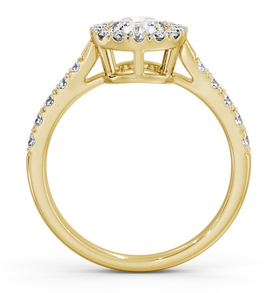 Cluster Diamond Halo Style Ring 9K Yellow Gold CL19_YG_THUMB1