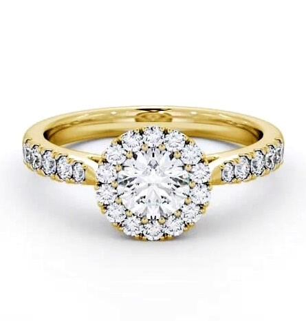 Cluster Diamond Halo Style Ring 9K Yellow Gold CL19_YG_THUMB1