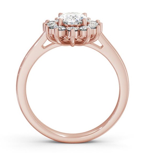 Cluster Oval Diamond Halo Style Ring 18K Rose Gold CL1_RG_THUMB1 