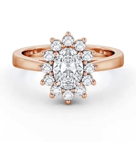 Cluster Oval Diamond Halo Style Ring 9K Rose Gold CL1_RG_THUMB1